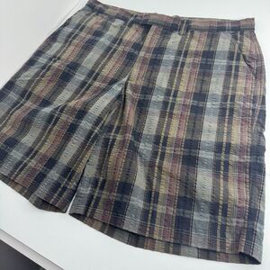Patagonia Men's Plaid Flat Front Casual Shorts Organic Cotton Size 35 Golf Prep